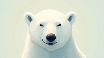 Fototapeta premium Serene Polar Bear Digital Art