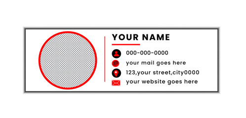 Professional Email Signature Template Modern and Minimal Layout, email footer and personal social  media  or email footer and personal Business Mobile Corporate EMAIL signature design.