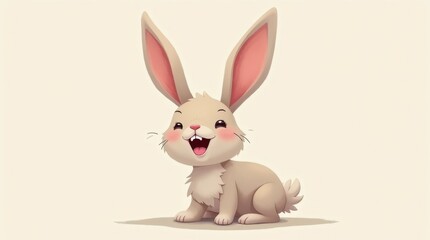 Obraz premium Joyful Rabbit Digital Art