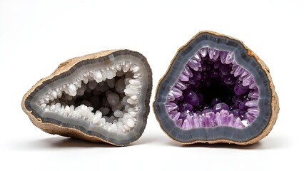 Wonderful combination of amethyst and white crystal