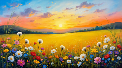 Landscape on canvas.