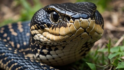 Obraz premium Close-up view of a king cobra