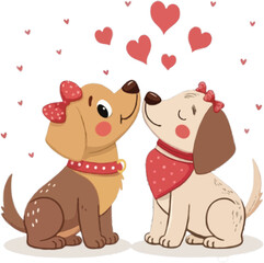 Dogs Couple valentine’s day