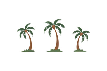 Tropical Palm Tree Vector Illustration.