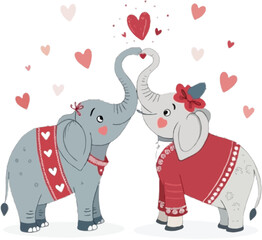 Elephants Couple valentine’s day 