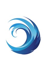 celebrate a decade of growth with a striking blue wave logo representing success. generative ai