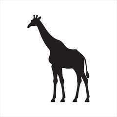 Minimalist Giraffe Silhouette Icon for Professional Design Projects