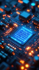 Fototapeta premium Exploring Circuit Board's Microchip Technology