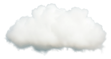 Isolated soft white cloud on transparency