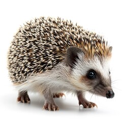 Fototapeta premium Isolated hedgehog on a white background a clear and crisp cutout image of the animal