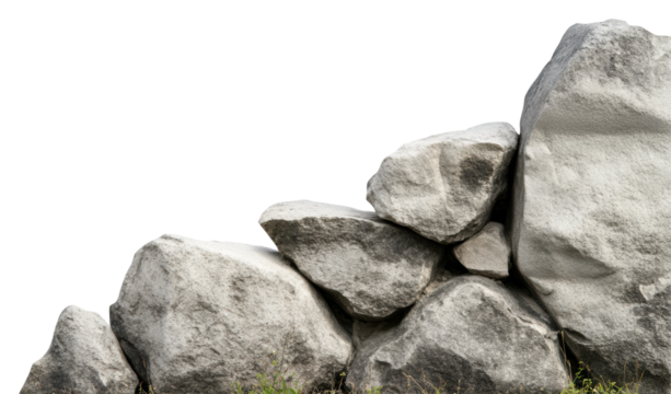 Varied sizes of natural rocks stacked together
