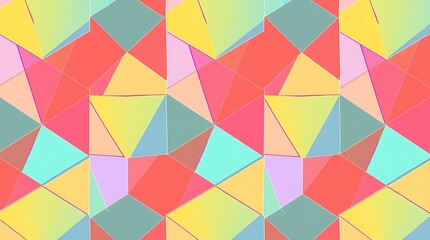 Abstract Geometric Pattern: A mesmerizing pattern of vibrant, overlapping, and multi-colored geometric shapes creates a visually dynamic and captivating background.