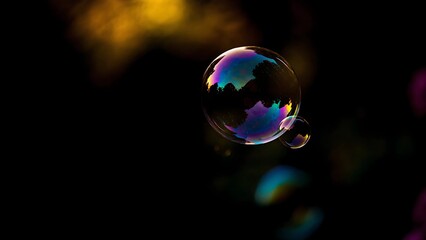 Iridescent Bubble Reflections 