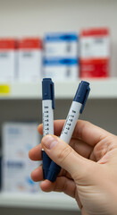 Fototapeta premium Insulin Pen Needle Safety: Sterile Lancets & Diabetic Care for Effective Diabetes Management