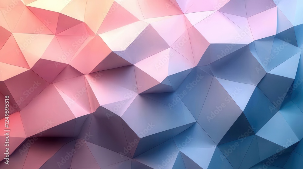 Poster Abstract colorful polygonal background texture