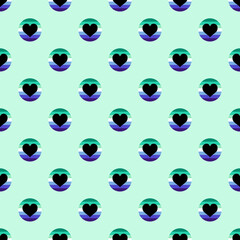 LGBTQIA+ Pride Gay (man) Pride Flag Pattern, high quality seamless hearts pattern in the gay pride flag colors, simple repeating design suitable for both print and digital projects, 3600x3600 px
