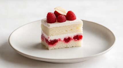 Elegant White Chocolate Raspberry Poke Cake with Fresh Raspberries