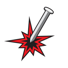 Nails and paper with holes for the Indonesian election