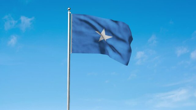 High detailed flag of Somalia. National Somalia flag. Africa. 3D Render.