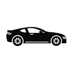 Vector illustration of car silhouette on white background