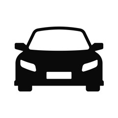 Vector illustration of car silhouette on white background