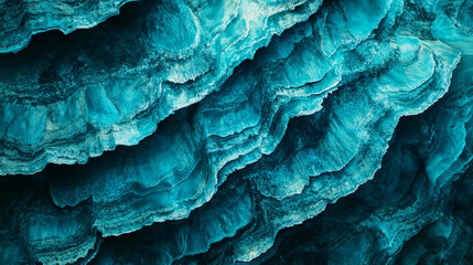Obraz premium Spectacular macro view of layered turquoise feathers with intricate patterns and soft lighting