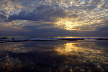 sunset over the sea