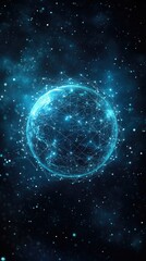 Obraz premium Global Network: Connections Illuminate the World