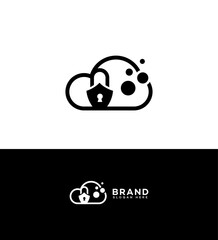 Cloud Computing Security Secure Data, Digital Privacy, Logo Design