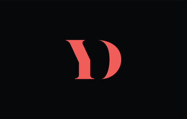 Abstract letter YD minimal logo design template. This minimal logo design is the process of creating a visual symbol that represents a brand, company, or individual.