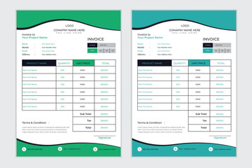 Modern & Creative Invoice template design
