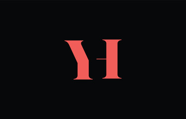 Abstract letter YH minimal logo design template. This minimal logo design is the process of creating a visual symbol that represents a brand, company, or individual.