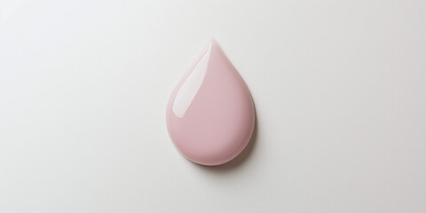 Fototapeta premium Pink cosmetic product drop, isolated on a white background