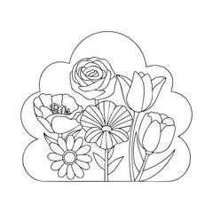 vector illustration of flowers