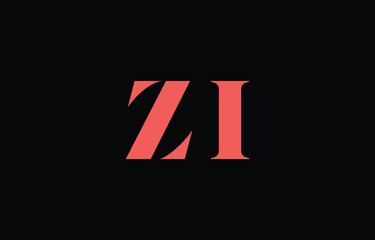 Abstract letter ZI minimal logo design template. This minimal logo design is the process of creating a visual symbol that represents a brand, company, or individual.
