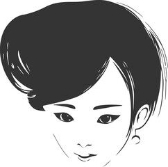 Design of asian cute face woman