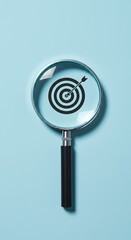 Focus on Success: Target Under Magnifying Glass - Goal Achievement, Business Strategy & Vision for Growth