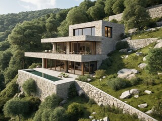 Fototapeta premium house on the hill