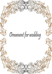 Ornament pattern frame decoration element