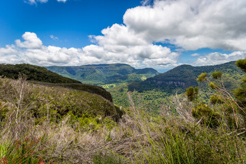 View of Mountains in Binna Burra Section of Lamington National Park, Queensland, Australia.