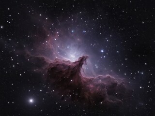purple nebula in space