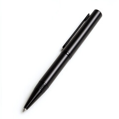 Simple black pen isolated on white background.