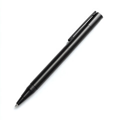 Simple black pen isolated on white background.