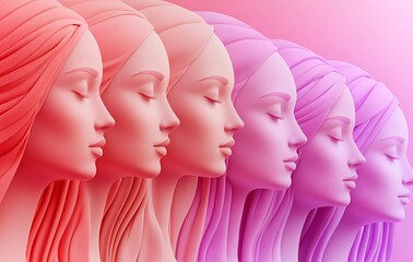 Fototapeta premium Flowing Pink and Purple Gradient Waves with Soft Texture