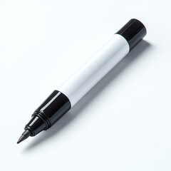 Whiteboard marker with cap off isolated on white background.