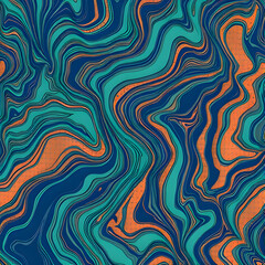 Fototapeta premium Abstract Ebru Marbled Waves Pattern