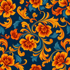 Ornate Anatolian Floral Tapestry Seamless Pattern