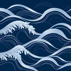 Japanese-Inspired Ocean Wave Pattern