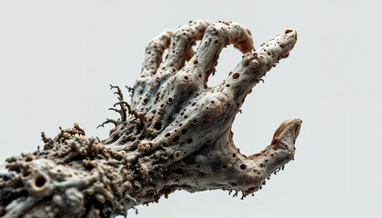 Creepy Hand with Holes Texture for Halloween, Horror or Medical Concepts