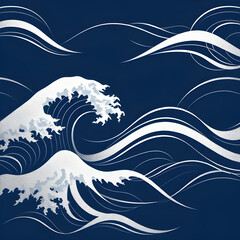 Japanese-Inspired Ocean Wave Pattern